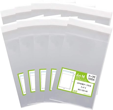 Amazon Co Jp 国産 テープ付 判用紙 アクセサリー 小物のラッピング用 透明opp袋 透明封筒 1000枚 30ミクロン厚 標準 80x1 40mm 文房具 オフィス用品