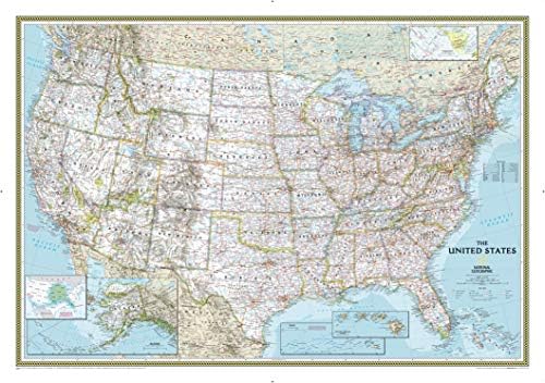 National Geographic World Wall Map - Classic - Laminated (43.5 x