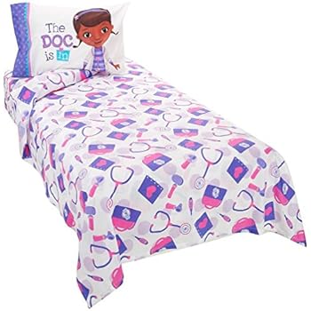 4pc Disney Doc Mcstuffins Twin Bedding Set Doctor Prescribe