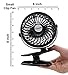 Clip on Fan, Searik Portable Battery Operated Fan Mini Personal Fan 360 Rotating Table Fan with 2600mAh Rechargeable Battery for Baby Stroller, Home, Office, Dorm, Library, Camping, Indoor and Outdoor