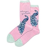 Hot Sox Women's Peacock Crew Socks 1 Pair, Pink, Women's 9-11