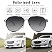 EyeGlow Aviator Brand Designer Sunglasses Men and Women Polarized Lens Memory Titanium Material (Grey)