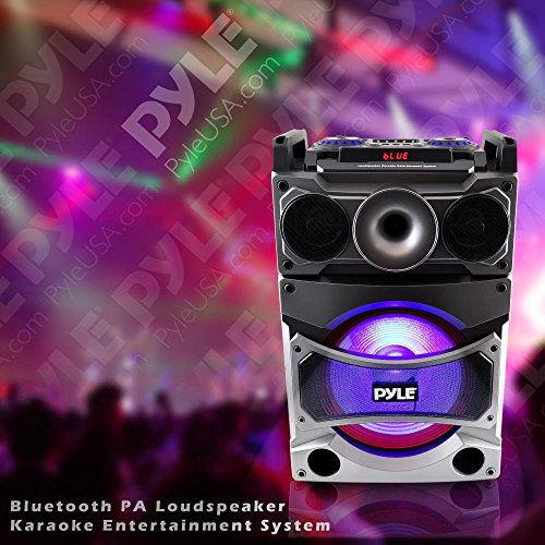 Pyle-PSUFM1238BT-Bluetooth-PA-Loudspeaker-Karaoke-Entertainment-System-Wireless-Mic