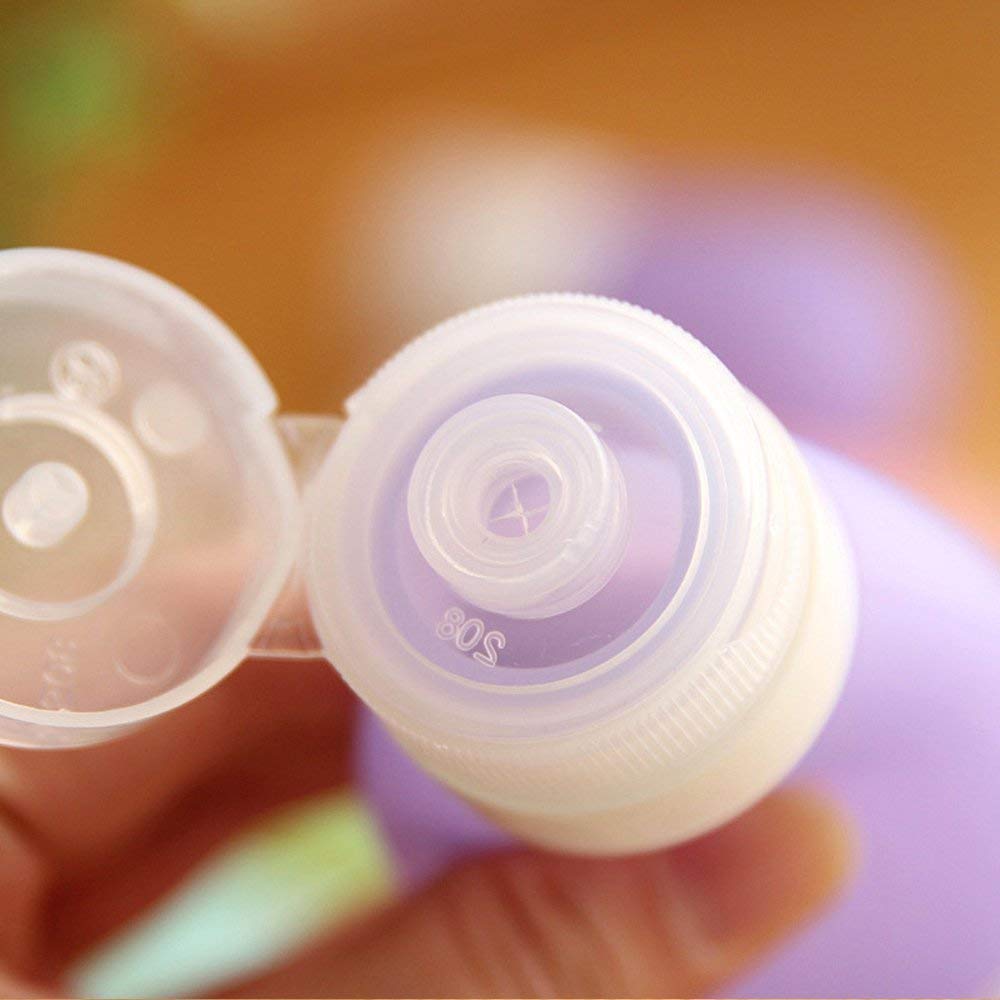 Portable Travel Bottles Set, AMMAX Leak Proof Squeezable Silicon Tubes Travel Size Toiletries Containers, TSA Carry On Approved Refillable Travel Accessories for Shampoo Liquids 4 Pack (3 fl. oz) : Beauty