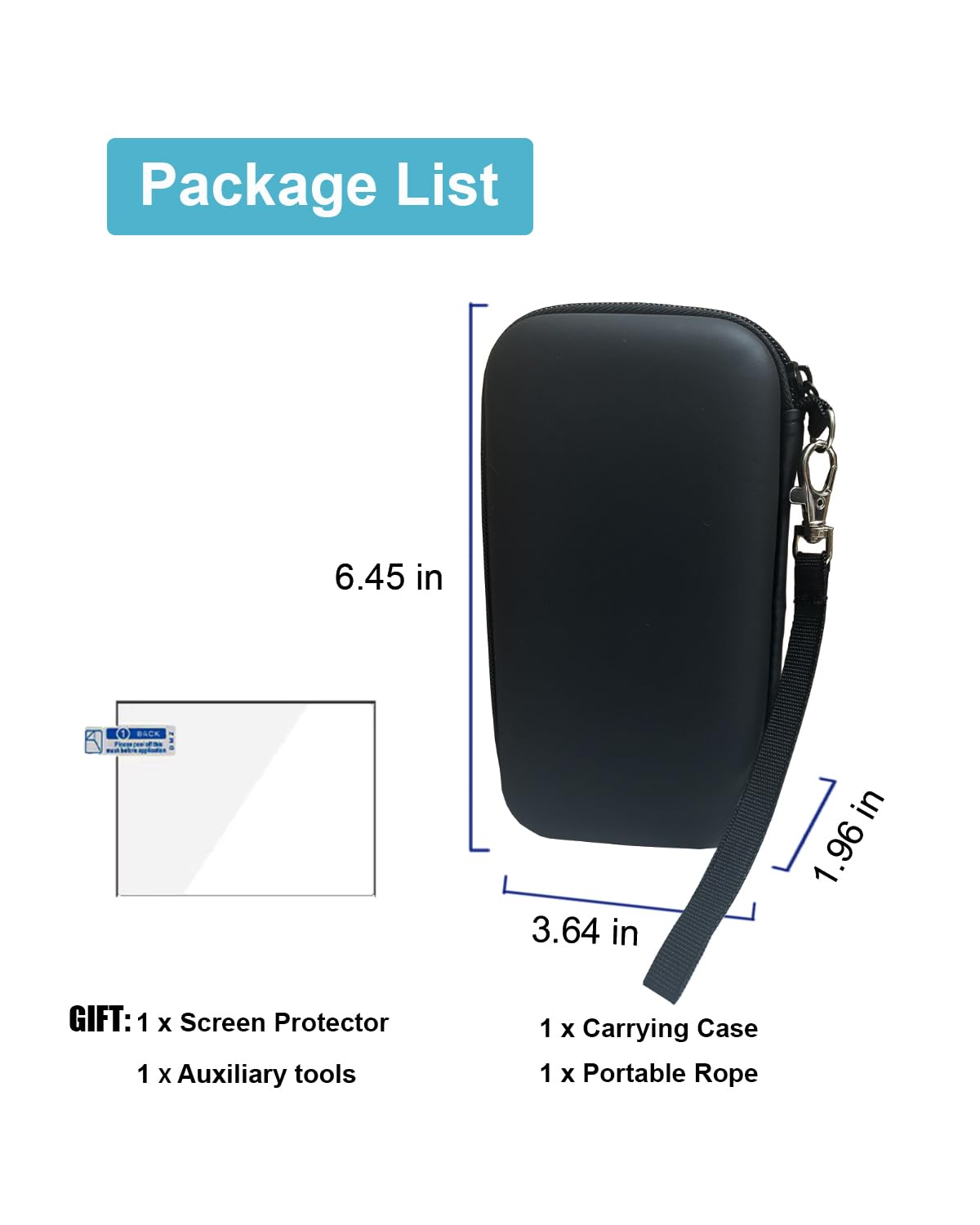 Xmaspanda Carrying Case for RG35XX H / RG353M Handheld Game Console, Portable Game Console Storage Case with Screen Protector