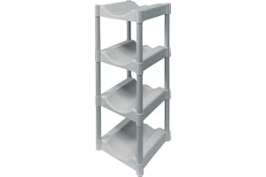 WISCONIC Bottle Buddy Water Racks - 3 and 5 Gallon Bottles I 4-Tray Jug Storage System I Free-Standing Organizer for Home, Office, Kitchen, Warehouse I Grey