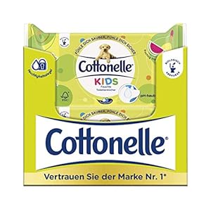 Cottonelle Vochtig toiletpapier voor kinderen, fruitig frisse geur, biologisch afbreekbaar, hersluitbaar…