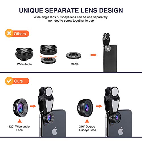 image for PJ-Since Phone Camera Lens kit, 12X Zoom Telephoto Lens+210° Fisheye 