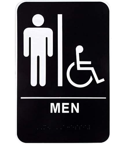 GicnKeuz Man And Women Bathroom Signs, 6" X 6" Restroom