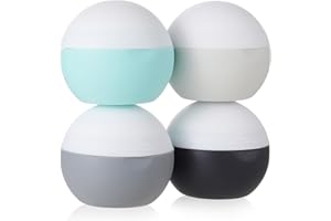 DEPOZA 3Oz Travel Size Toiletries, Silicone Cream Jars for Travel Bottles TSA Approved Travel Jars Containers with Leak-Proof Box Travel Accessories for Cosmetic, Face Body, Hand Cream (Style 3)