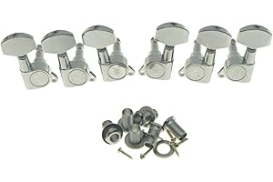 Wilkinson 3x3 Chrome E-Z Post Guitar Tuners E-Z-LOK Guitar Tuning Keys Machine Heads for Acoustic Guitars