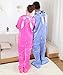 Duraplast Prferhouse Unisex Adult Pajamas Costume One Piece Flannel Halloween Cosplay Hooded Jumpsuit … (M, Blue)