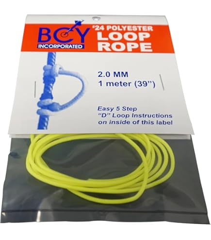 Cordon BCY 24 D-Loop Rouge/noir - 1 Mètre - Pour Corde D'arc