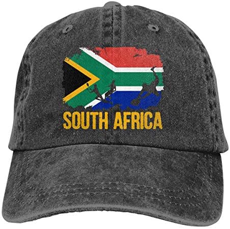 WYFQ501 South African Flag Football Rugby Men's/Women's Adjustable Baseball Caps Denim Fabric Hip-hop Cap