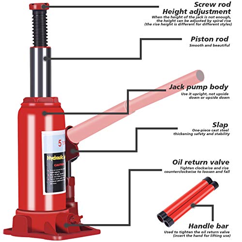 5 Ton Jack Lift Hydraulic Machine 2 Meters Tubing 4 72 Lifting Height Autobody Frame Repair Tools For Loadhandler Truck Bed Unloader Farm And Hydraulic Equipment Construction Red 5 Ton Pricepulse