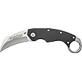 Smith & Wesson Extreme Ops CK33 7.9in S.S. Karambit Folding Knife with 3.1in Hawkbill Blade and G-10 Handle for Outdoor, Tactical, Survival and EDC