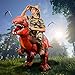 Halloween Haunters Inflatable Red Dinosaur Rider Costume Suit Child, Kid, Teen Size - T-Rex, Velociraptor, Reptile Blow Up with Inflation Fan - Put Yourself On Display at a Party - Girls Boys Birthday