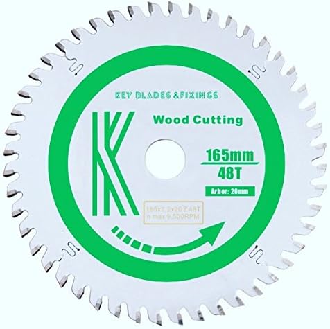 4102X3 Key Blades and Fixings Triple Pack 3 of Our 165 mm x 20 mm x Bore Track Circular Saw Blade 48 Tooth 48t
