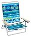 RIO Brands Classic 5 Position Lay Flat Folding Beach Chair, Fish & Turtles