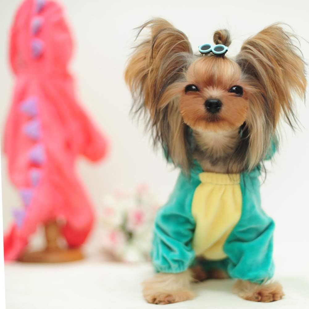 DELIFUR Dinosaur Dog Halloween Costume Pet Dino Hoodie for Small & Medium Dogs(Green, XL), X-Large - Image 3