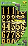 Self-Stick Numbers, 2" Black & Gold