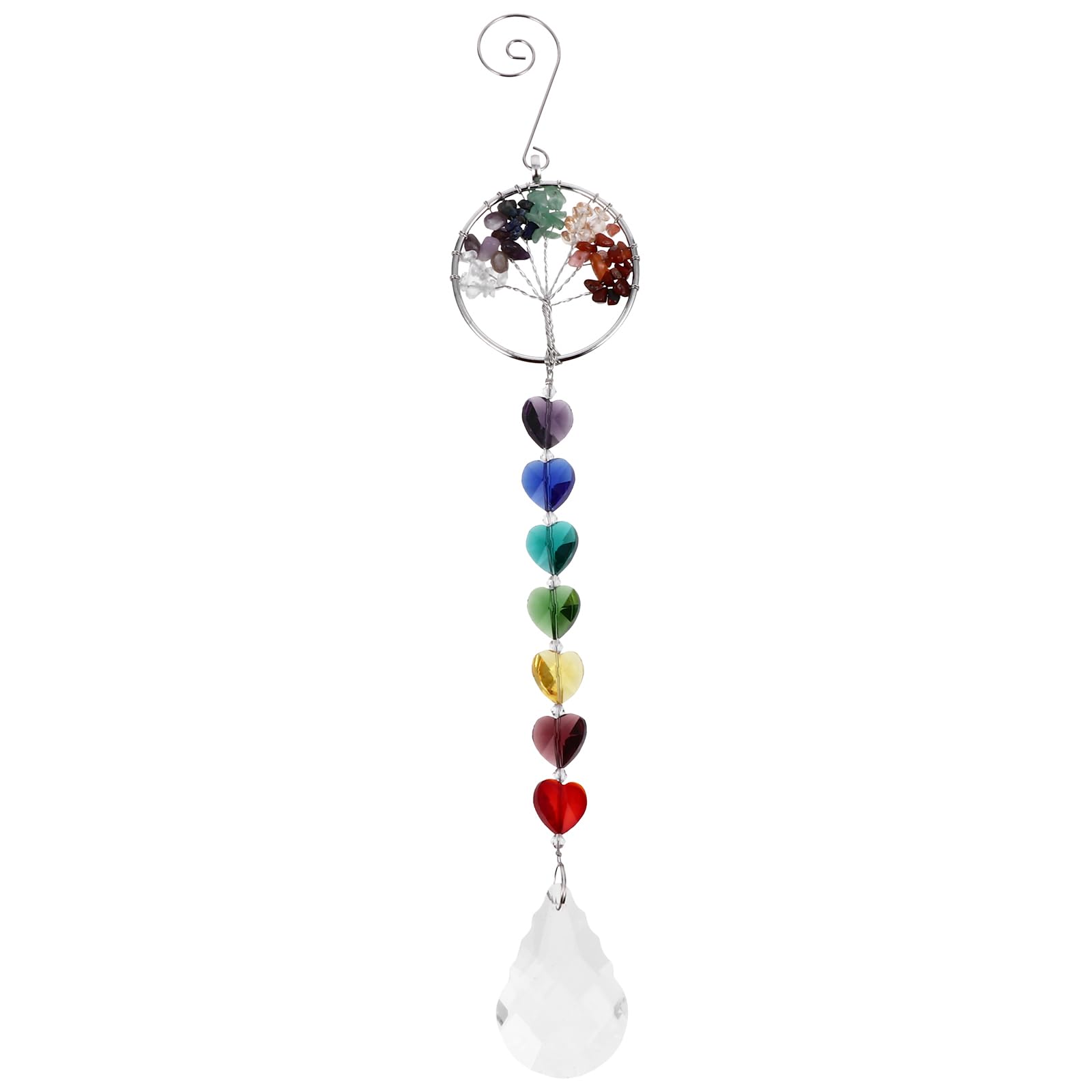 BESPORTBLE Pendant Rainbow Maker Hanging Heart Decorations Prisms for Windows Hanging Ornament Wall Hanging Ceiling Fan Rainbow Window Heart-shaped Sun Visor Crystal