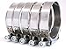 5x Premium 304 Stainless Steel T-Bolt Turbo Silicone Hose Clamp 3 Inches 72-80mm