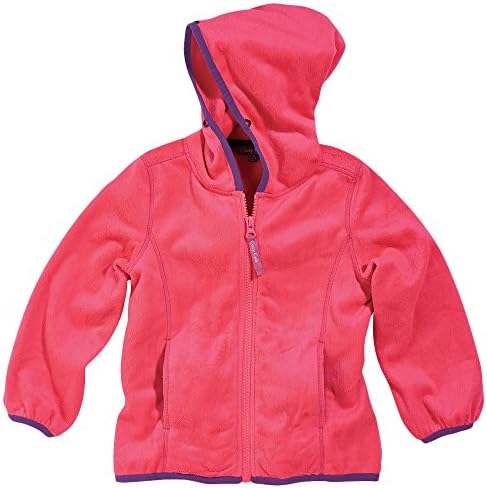 Little Girl Hot Pink Minky Fleece Hooded Jacket by Cozy Cub, Size 5-6