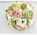 Yokoke Wedding Bridal Bouquet Holding Flower and Groom Boutonniere Artificial White Peony Berry Green Plants for Wedding Home Decor (Bouquet+2 pcs Corsage)