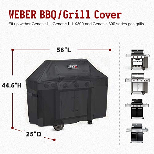 Grill Cover 7130 for er Genesis II 3 Burner Grill and Genesis 300