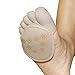 AUTPRO 2 Pairs Five Fingers Toe Socks for Women No Show, Velvet Toes, Cotton Pads, Invisible Ball of Foot Liner Covers Not Slip (Beige, Close)