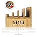 Upow 5-Port USB Charging Station Dock with Apple Watch Stand Bamboo Multi Device Organizer for Fast Charging Smart Phones, Tablets - iPhone, iPad, Samsung Galaxy and Others