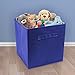 Sorbus Foldable Storage Cubes - 6 Fabric Baskets for Organizing Pantry, Closet, Shelf, Nursery, Playroom, Toy Box, Cubby -11 Inch Dual Handle Collapsible Closet Organizers and Storage Bins -Royal Blue