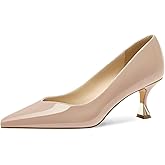 MOTIMODEN Women Low Kitten Heels Women's Dressy Pumps Pointed Closed Toe Elegant Wedding Pumps Formal Work Office Comfortable Shoes Classic Pumps for Women