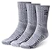 Buttons & Pleats Premium Merino Wool Hiking Socks Outdoor Trail Crew Socks 3 Pairs