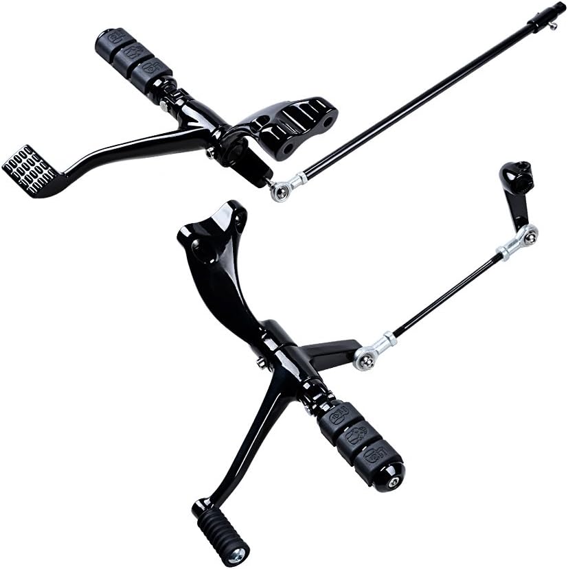 Complete Kit Black Forward Controls Foot Pegs Levers Linkages for Harley Sportster XL 1200 883 (Selected 2014-2018)