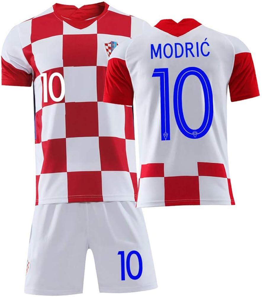Amazon Modric 10 キッズアダルトユースボーイズフットボールキット フットボールサッカージャージのカスタマイズ 名前と番号のカスタマイズ Red 28 サッカー フットサル レプリカユニフォーム 通販