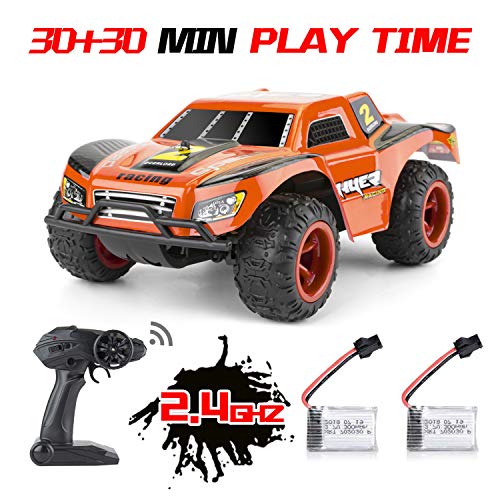 RC Cars for Kids - 2 Rechargeable Batteries 40mins Play Time 2.4 GHZ Remote Control Off Road Monster RC Trucks, Waterproof High Speed 20KM/H 1:22 Scale RC Car | Best Toys Gift for Boys, Girls - Thumbnail 6