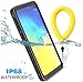 Temdan Samsung Galaxy S10 Waterproof Case 6.1inch Built-in Screen Full-Body Protector Clear Sound Quality IP68 Waterproof case for Samsung Galaxy S10 6.1inch (Gray-Black, with Floating Strap)