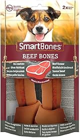 SmartBones 2 Medium Beef Bones Rawhide Free Chew Dog Treats view 2