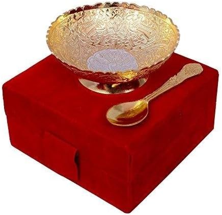 Elephant Pattern Gold And Silver Plated Brass Bowl Set Dining Set Cutlery Buisness Gift