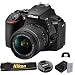Nikon D5600 DSLR Camera with 18-55mm VR and 70-300mm Lens Bundle with 420-800mm Preset f/8 Telephoto Lens + 128GB Card, Tripod, Flash, and More (23pc Bundle)thumb 1