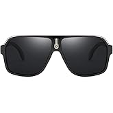 DUBERY Mens Oversized Aviator Sunglasses Classic Large Polarized Lens Shades D103