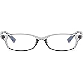 YouthMall Trendy Rectangular Glasses for Women Men Narrow Square Blue Light Blocking Fake Eyewear Y2K Cosplay Glasses