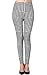 VIV Collection Plus Size Printed Brushed Leggings (Black White Houndstooth)