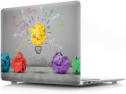 Allytech Macbook Pro13 Inch Case - Creative bulb series Pattern Soft Touch Hard Shell Plastic Laptop Protective Cover for Apple MacBook Pro 13" Model A1278, Creative Paper Bulb