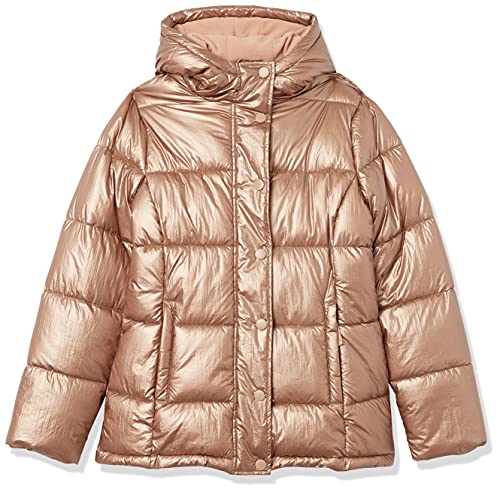 AMAZON ESSENTIALS WOMEN’S HEAVYWEIGHT LONG-SLEEVE HOODED PUFFER COAT – DISCONTINUED COLORS, METALLIC TAUPE, 3X