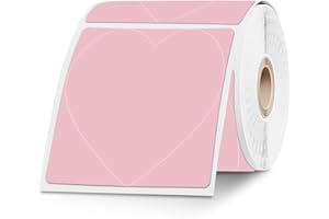 Itari 3x3" Pink Heart Thermal Labels, for Thermal Label Printer, Label Maker, Business, Gift Tag, Barcode, for Valentine's Day, 500pcs/1 roll