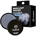 STUDIO17 Solid Makeup Brush Cleaner 300+ Usage | Convenient Makeup Cleaner for Both Brushes & Puffs | Cosmetic Brush Cleaner Charcoal Included | Compact Size