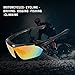 GIORO Polarized Sports Sunglasses with 5 Interchangeable Lenses for Cycling Fishing Driving (Black)